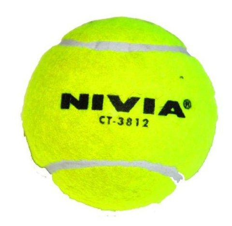 Nivia Heavy Tennis Ball Cricket Ball (Pack of 12), Yellow