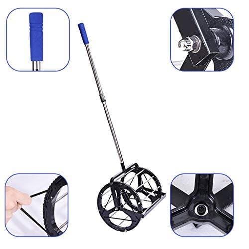 XGao Tennis Golf Ball Picker Baseball Collector Pick Up Over 55 Balls 2-in-1 Ball Hopper Retriever Unique Mower Collector Box Trainer with Lockable Lid Durable Convenient Heavy Duty (Black)