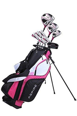 Premium Lightweight Ladies Golf Club Set Right Hand - Cherry Pink Purple, Standard, Petite, Tall, Clubs with Lady Flex