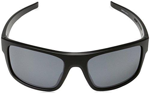 Oakley Men's Drop Point Polarized Iridium Rectangular Sunglasses Matte black 60 mm