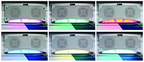 KING RVM2000 Premium Bluetooth Outdoor Speaker with Multi-Color LED Light and App Control - White