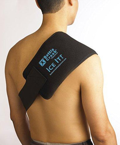 Cold & Hot Therapy System Ice Pack Wrap for Shoulder, Back, Leg and Abdomen - Ice It!® MaxCOMFORT™ (Large Design; 6” x 18”) - F30540