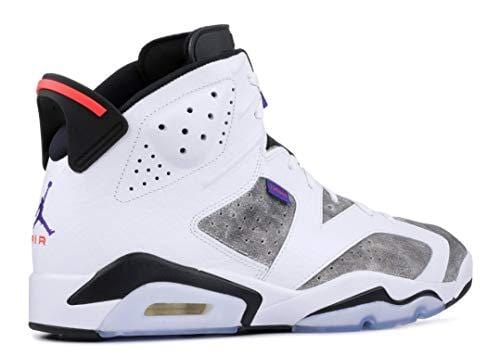 Nike Jordan Men's Retro 6 White/Dark Concord/Black/Infrared 23 Leather Basketball Shoes 12 M US