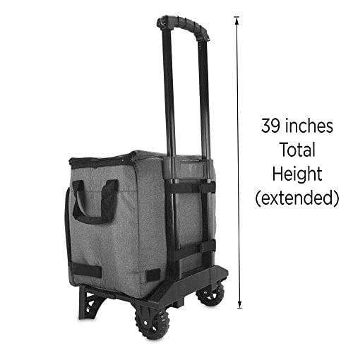 DALIX Rolling Cooler Thermal Insulated Trolley Bag Sports Leak Proof in Gray [product _type] DALIX - Ultra Pickleball - The Pickleball Paddle MegaStore