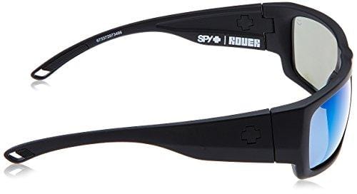 Spy Optic Rover Square Sunglasses, Soft Matte Black/Happy Gray/Green Polar/Dark Blue Spectra, 1.5 mm