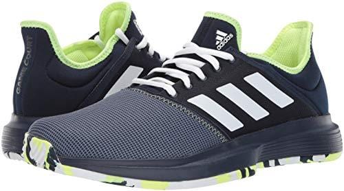 adidas Men's Gamecourt, Collegiate Navy/White/Yellow 10 M US