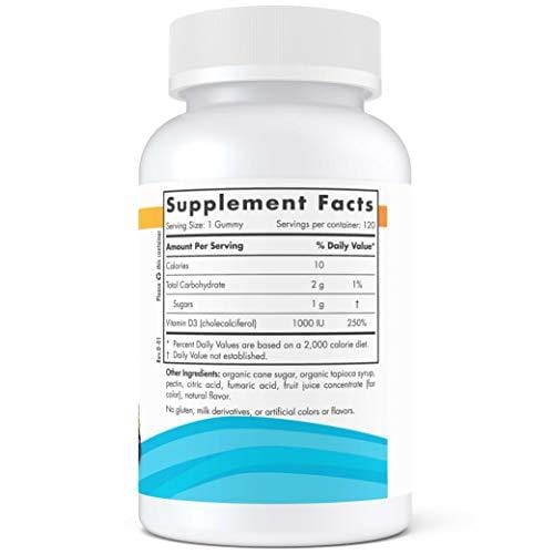 Nordic Naturals Vitamin D3 Gummies, 1000 Iu Vitamin D3 Cholecalciferol, 120 Count