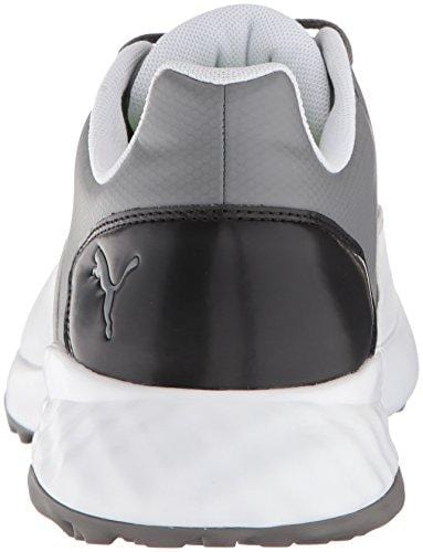 PUMA Golf Men's Grip Fusion Golf Shoe, White/Quiet Shade/Black, 11 Medium US
