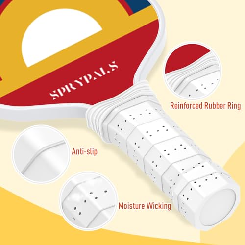 Pickleball Paddles Set of 2, Fiberglass Surface Pickleball Paddle Set with 4 Balls, 1 Carry Bag, 2 Cooling Towels Racket with Ergonomic Cushion Grip for Beginner & Intermediate Gift for Women Men