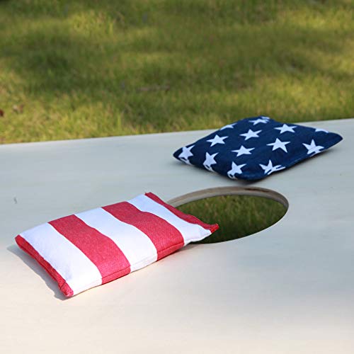 JST-GAMEZ Weather Resistant Cornhole Bags Duck Cloth Set of 8 Regulation Size with Portable Carrying Bag Official Bean Bags for Cornhole Games