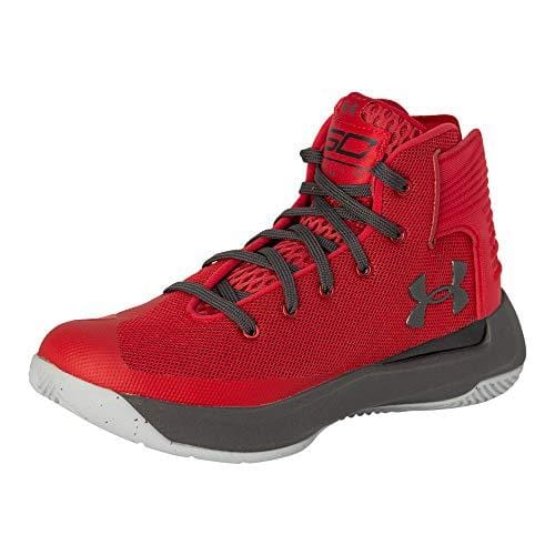 Under Armour Kids Boys UA GS Curry 3ZERO Basketball (Red/Steel/Black, 6 M US Big Kid)