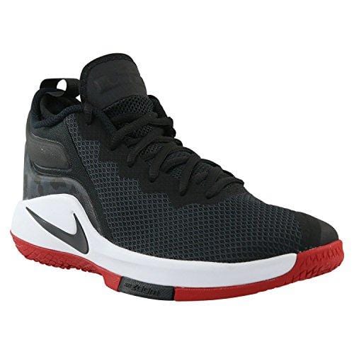 Nike Men's Lebron Witness II Basketball Shoe Black/White-Gym Red (10.5)