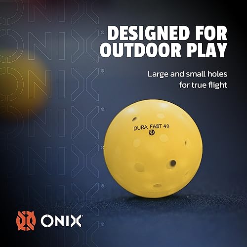 Onix Pickleball Dura Fast 40 Pickleball Balls - Outdoor Pickleballs Neon Green and Yellow Available
