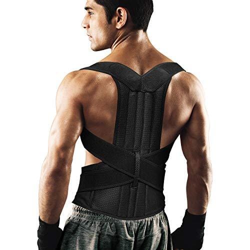Back Brace Posture Corrector for Women and Men Back Lumbar Support Shoulder Posture Support for Improve Posture Provide and Back Pain Relief (27.5"-49.5") Waist-L
