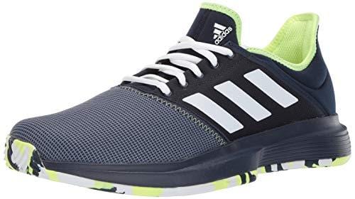 adidas Men's Gamecourt, Collegiate Navy/White/Yellow 10 M US