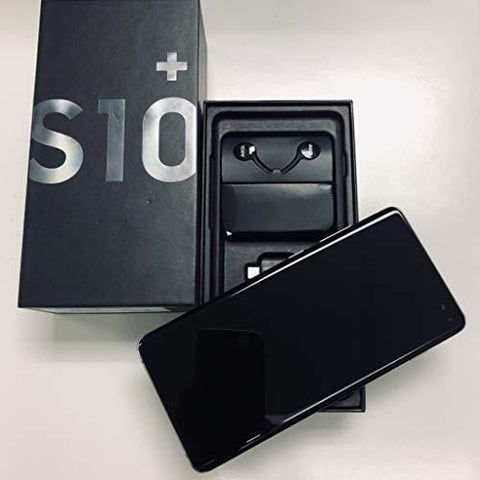 Samsung Galaxy S10+ Plus 128GB+8GB RAM SM-G975F/DS Dual Sim 6.4" LTE Factory Unlocked Smartphone International Model (Prism Black)