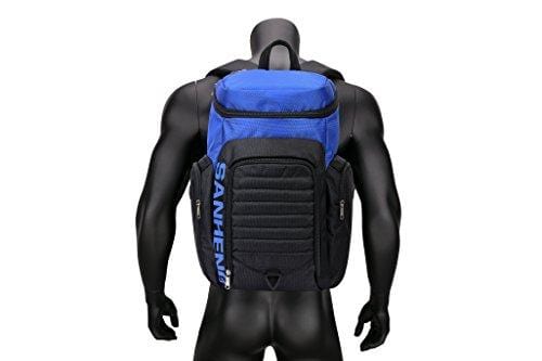 SANHENG Sports Backpack Cooler Large Capacity with Headphone Hole, 15 inch Laptop Backpack with Deputy Storehouse for Basketball (L)