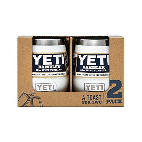 YETI Rambler 10 oz Stainless Steel Vacuum Insulated Wine Tumbler, 2 Pack, White