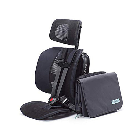 WAYB Pico Travel Car Seat and Travel Bag Bundle - Portable Travel Car Seat Black