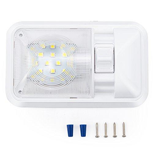 Kohree 12V Led RV Ceiling Dome Light RV Interior Lighting for Trailer Camper with Switch, Single Dome 300LM Each (Pack of 5)
