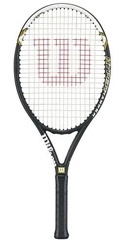 Wilson Hyper Hammer 5.3 Strung Adult Recreational Tennis Racket (Black/White, 4 1/2)