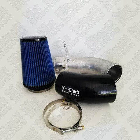 No Limit Fabrication 4.5" High Flow Cold Air Intake Kit Compatible with 2017-2019 Ford 6.7L Powerstroke Diesel (Raw - Dry Filter)