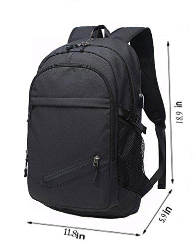 KOLAKO Business Laptop Backpack, Casual Sports Backpacks, Water Resistant Travel Daypack, Basketball Soccer Backpack Computer Bag for Men Women with USB Charging Port, Fits 15.6 inch Laptop & Tablet