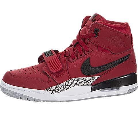 Nike Jordan Legacy 312 - Men's Varsity Red/Black/White Leather Basketball Shoes 9.5 D(M) US