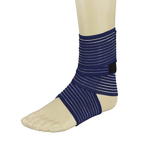 BXT A Pair (2 Pieces) Elastic Breathable Wrap Ankle Support Brace Compression Knee Elbow Wrist Ankle Hand Support Wrap Sports Bandage Strap Hook & Loop Fastener Straps(ONE PIECE)