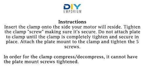 50mm Black DIY electric skateboard Motor Mount Kit (Caliber II Truck Compatible) [Premium] V2