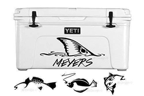 Personalized Vinyl Decal for Yeti Coolers - Redfish, Trout, Flounder and Others