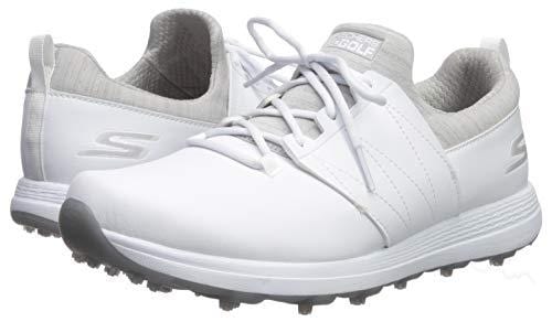Skechers Women's Eagle Spikeless Golf Shoe, White/Gray 8 W US