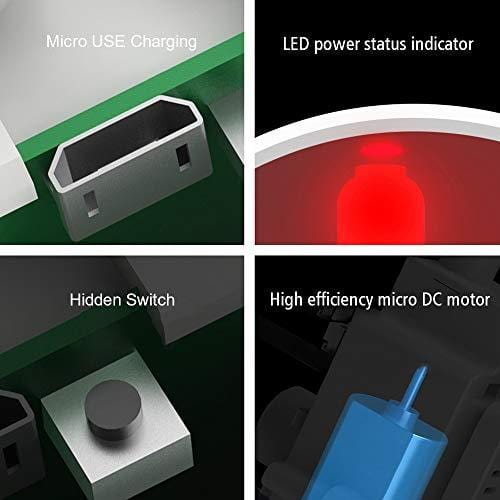 Vircomone Smart Interactive Cat Play and Toys Ball, USB Rechargeable Motion Activated Automatic Rotating Electronic Pet Toy,Built-in Spinning Sparkle Eye-Protection LED Catnip Chamber cat Toy Balls