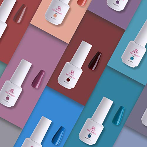 Makartt Gel Nail Polish Kit - 22 Gel Nail Colors UV Gel Polish 8ML Base Coat Top Coat Nail Polish Set P-31