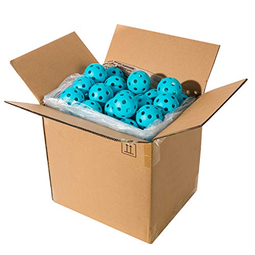 Franklin Sports X-26 Pickleballs - Indoor - 100 Pack - USA Pickleball Approved - Blue