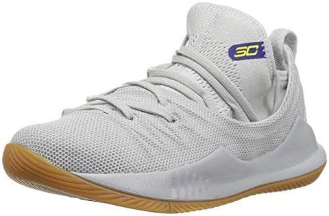 Under Armour Boys' Pre School Curry 5 Basketball Shoe, Elemental (105)/Overcast Gray, 2.5