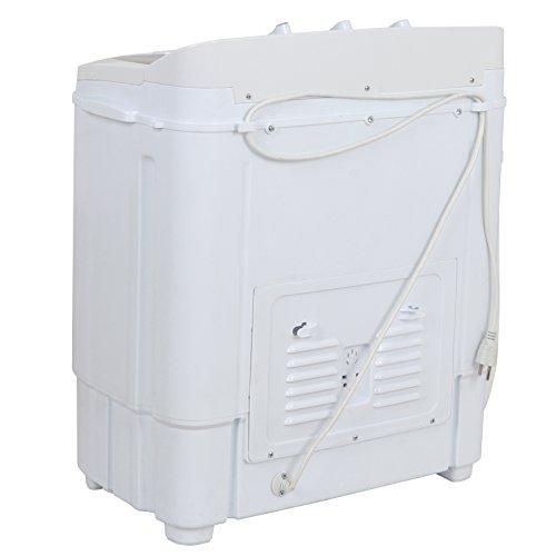 ZENY 2-in-1 Compact Mini Twin Tub Washing Machine w/Spin Cycle Dryer, 13Lbs Capacity w/Hose, Space/Time/Energy Saving
