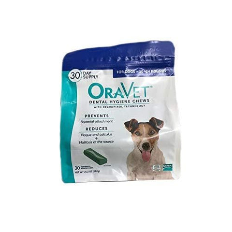 Frontline. Merial 30 Count Oravet Dental Hygiene Chew for Dogs 10-24lbs (Limited Edition)