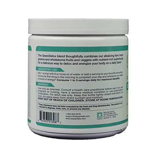 Green Detox - Superfood Drink Mix - Sugar Free, Vegan-Friendly - Over a Dozen Superfoods in Each Serving - Apple Pie Flavor