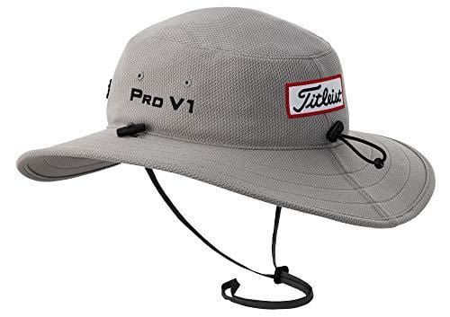 Titleist Men's Tour Aussie Golf Hat, Grey/Black