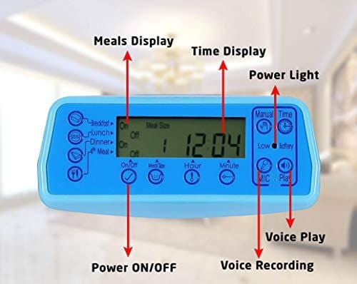 JOYTOOL Automatic Cat Feeder Pet Dog Food Dispenser Feeder For Small Medium Large Cat Dog-4 Meal Timer Programmable Voice Recorder Portion Control