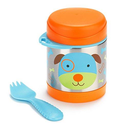 Skip Hop Baby Zoo Little Kid and Toddler Insulated Food Jar and Spork Set, Multi, Darby Dog
