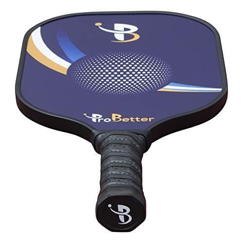 ProBetter Pickleball Paddle Graphite Face Polymer Honeycomb Core - Edge Guard - Racket Cover - Premium Cushion Grip Provides Perfect Balance Power Control for Players of All Levels