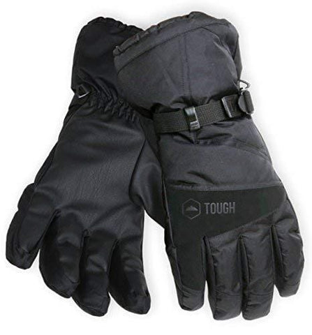 Winter Ski & Snow Gloves for Men & Women - Waterproof & Windproof Snowboard Gloves for Skiing, Snowboarding & Shoveling - With Wrist Leashes, Nylon Shell, Thermal Insulation & Synthetic Leather Palm