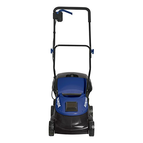 Sun Joe MJ401C-XR-SJB 14-Inch 28V 5 Ah Cordless Lawn Mower w/Brushless Motor, Dark Blue