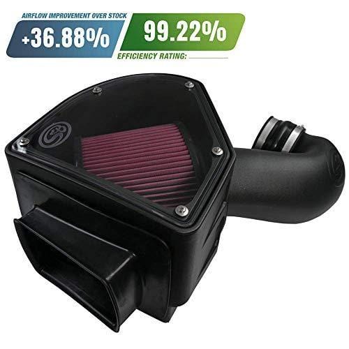 S&B Filters 75-5090 Cold Air Intake For 1994-2002 Dodge Ram Cummins 5.9L (Oiled Cleanable, 8-ply Cotton Filter)