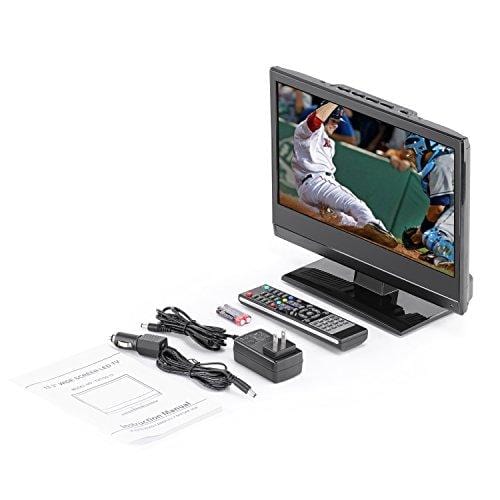 Small TV - Perfect Kitchen TV - 15.6 inch LED TV - Watch HDTV Anywhere - for Kitchen tv, RV tv, Office tv & More- Free HD Local Channels - Small HD TV - USB, HDMI, RCA, RF & More