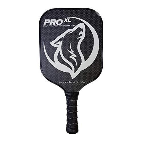 Wolfe XL PRO Graphite Pickleball Paddle - Extra Large Paddle Head (XL) - USAPA Approved for Tournament Play - Includes Paddle Case