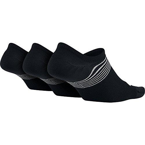 NIKE Women's Everyday Plus Lightweight Footies (3 Pairs), Black/White, Medium