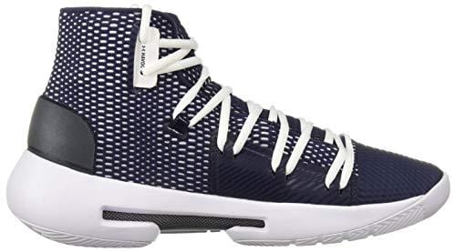 Under Armour Men's Drive 5 Basketball Shoe, Midnight Navy (401)/White, 8